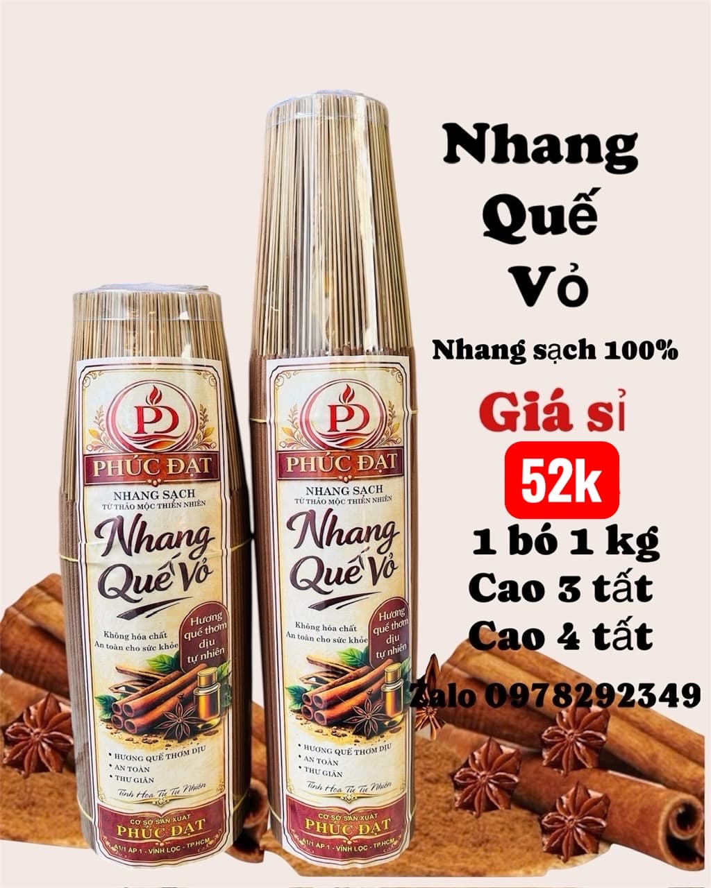 1 kg nhang quế vỏ