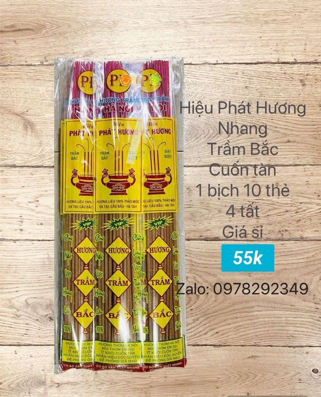 Nhang Trầm Bắc cuốn tàn hiệu phát hương